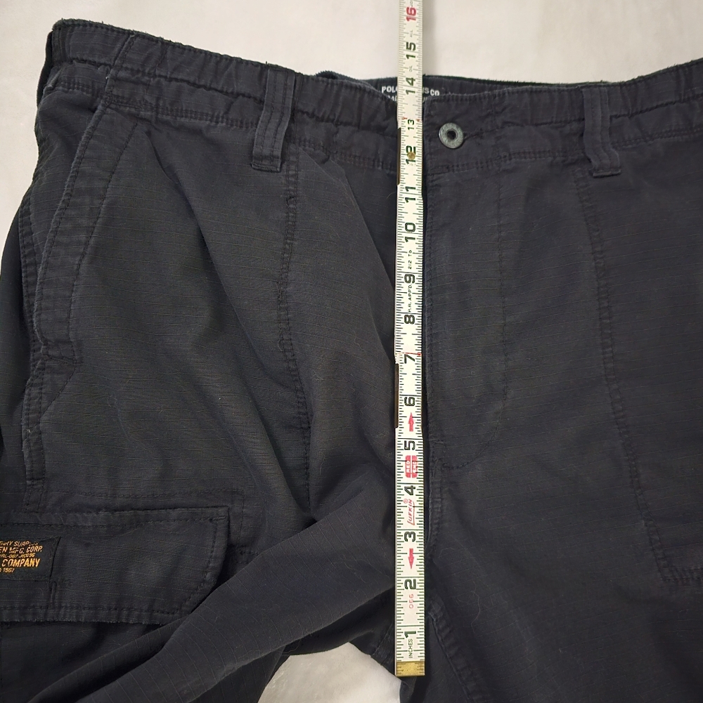 Polo Ralph Lauren Vintage Mens Black RipStop Cargo Military Surplus Baggy Pants - Picture 4 of 14